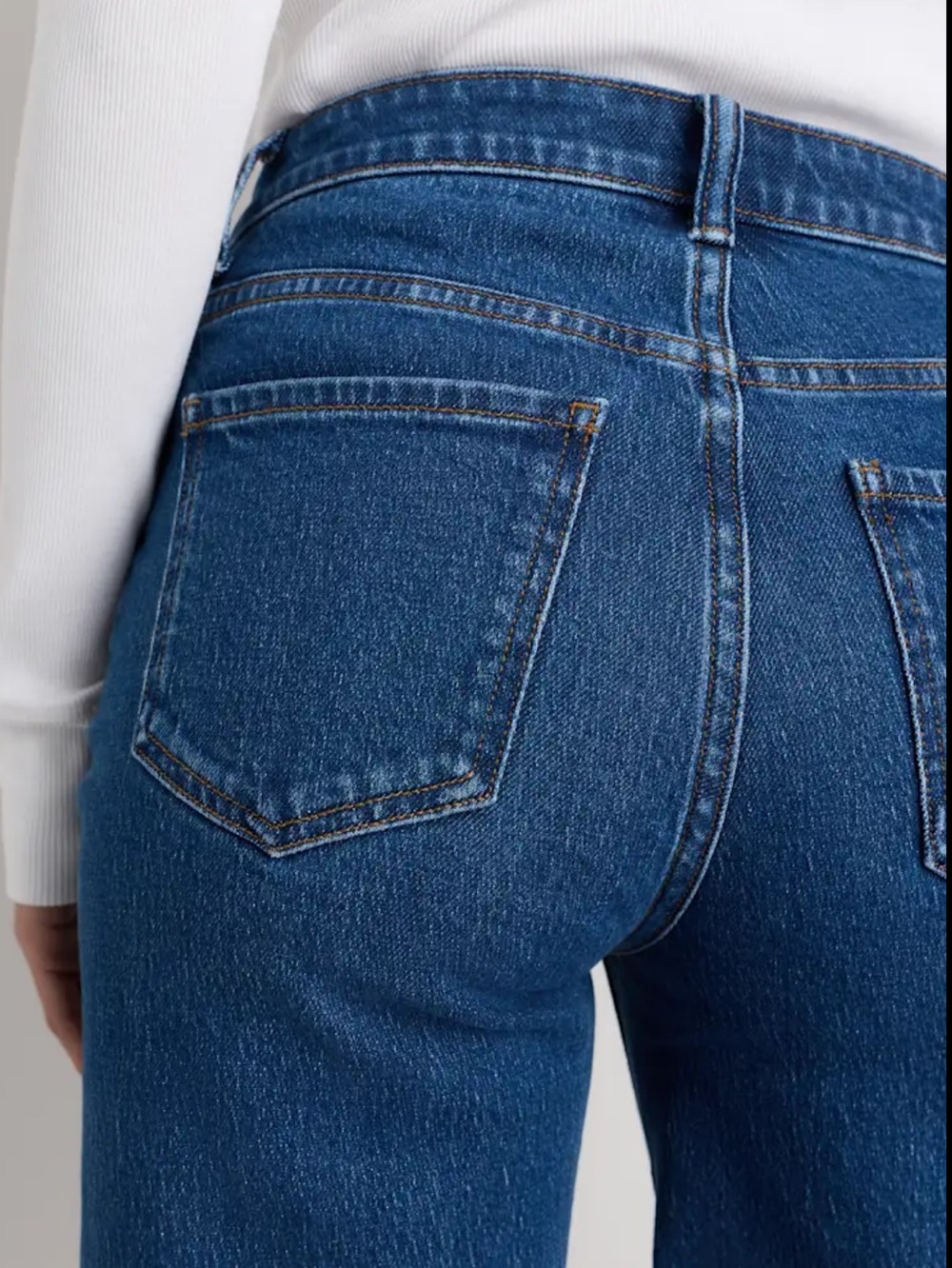QUINCE BELLA STRETCH RELAXED STRAIGHT JEANS SIZE 28P NWT - Picture 6 of 10